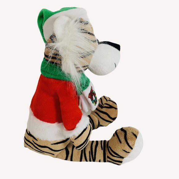 KellyToy Christmas Holiday Tiger Plush Festive Stuffed Animal Holiday Decor Gift - Picture 8 of 14